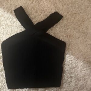 Aritzia Black Cross-Strap Tank Top